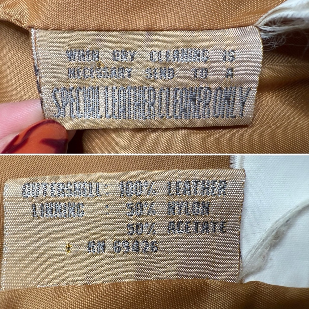 VTG Georgetown Leather Design Tan Suede Safari Jacket S Field Coat 100% Leather - Picture 9 of 14